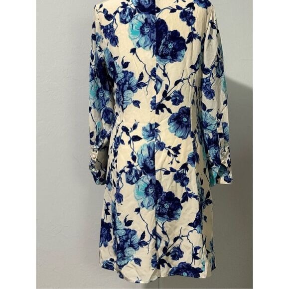 Tory Burch Giovanna Long sleeve Lilly floral 8 100% silk - Picture 8 of 16